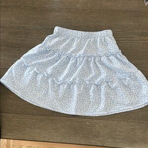 H&M Blue Floral Ruffle Mini Skirt